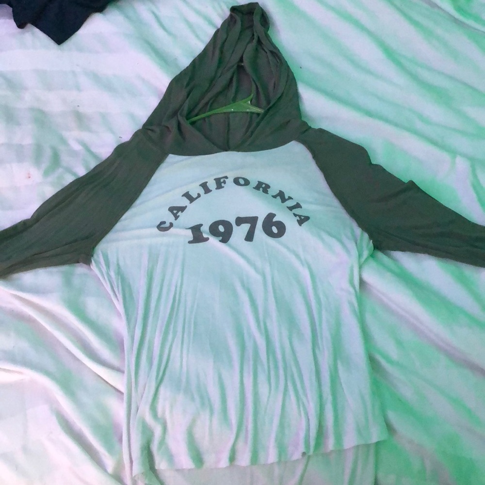 long sleeve shirt with hood